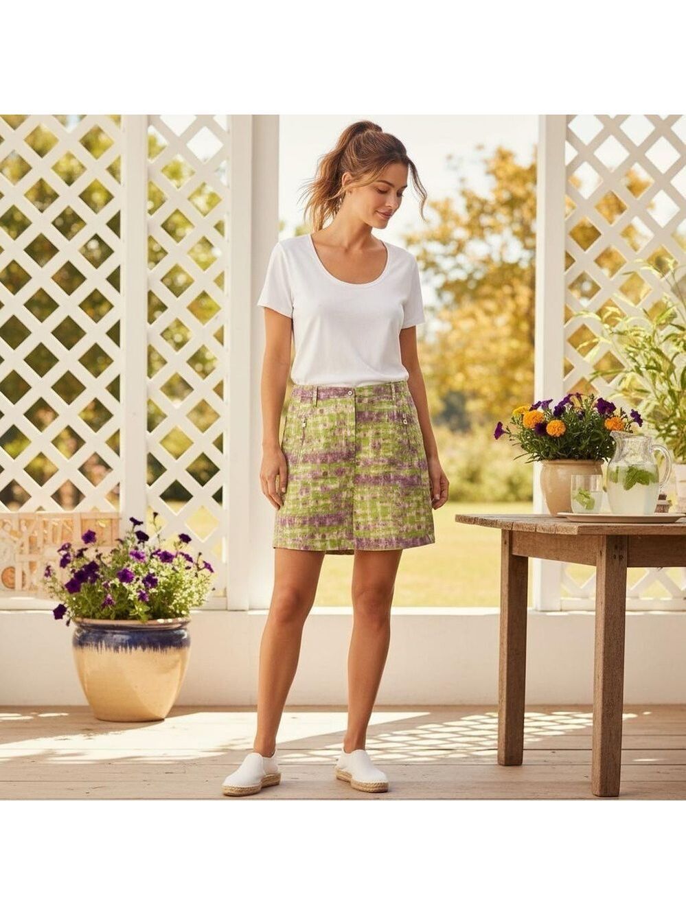 Jamie Sadock Green Purple Skort Size 6